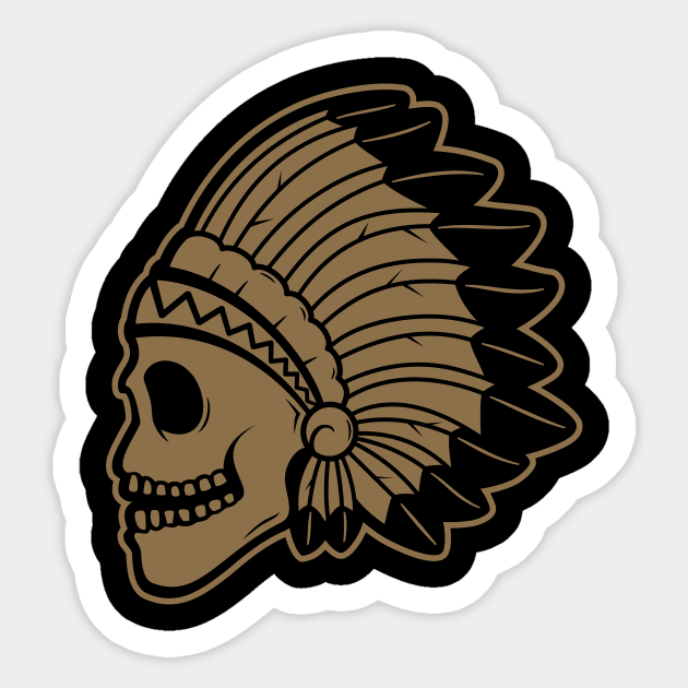 Indian Skull Sticker by heytiyok